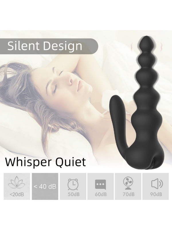 Censan Neue 10 Fonksiyonlu Titreşimli Anal Boncuklu Plug – Kablosuz Kumandalı - Görsel 5