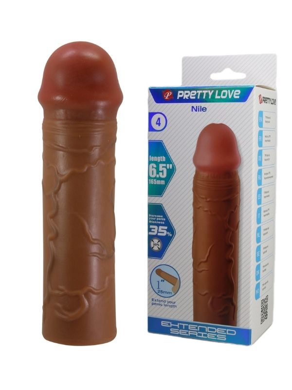 Censan Nile Gerçek Hissiyatlı Uzatıcı Penis Kılıfı Brown - Görsel 3