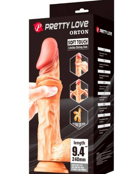 Censan Ortan 9.4 İnç Kıkırdak Yapılı Gerçek Deri Yapılı Dildo