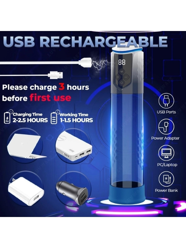 Censan Otomatik Göstergeli RGB Işıklı Penis Pompası - Görsel 2