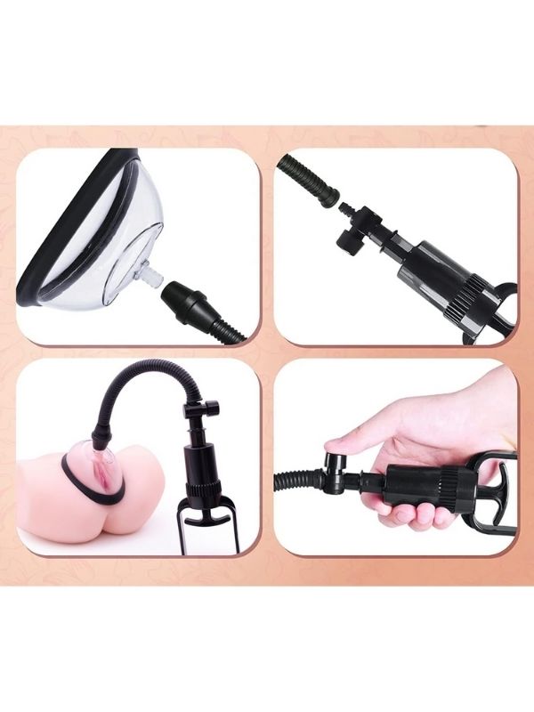 Censan Pussy Pump Premium Fun Çift Başlıklı Vajina & Gööğüs Pompası - Görsel 3