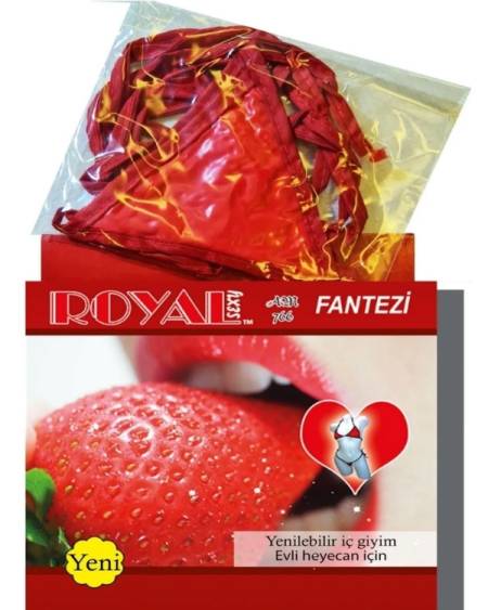 Censan Royal Yenilebilir Tanga Sütyen Çilek Aromalı