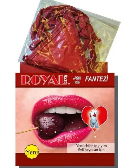 Censan Royal Yenilebilir Tanga Sütyen Kiraz Aromalı