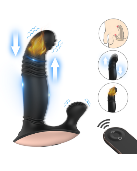 Censan S-Hande Eye of Horus Rct Şarjlı Kumandalı Perine ve Uyarıcı İleri Geri Hareketli 2 in 1 Vibratör