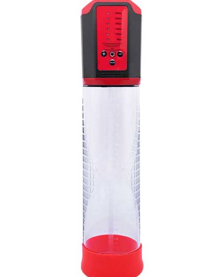 Censan Şarjlı LCD Göstergeli Otomatik Penis Pompası - Kırmızı