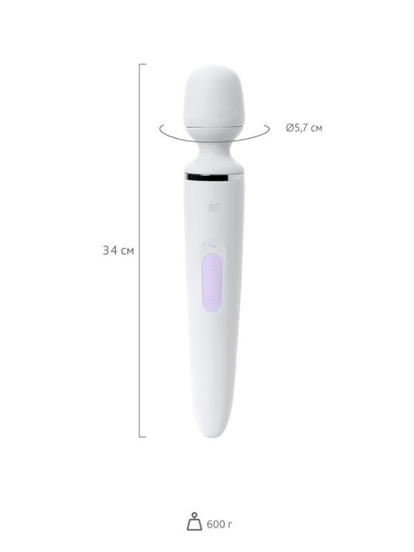 Censan Satisfyer Wand-er Woman Beyaz Vibratör 34cm - Görsel 3