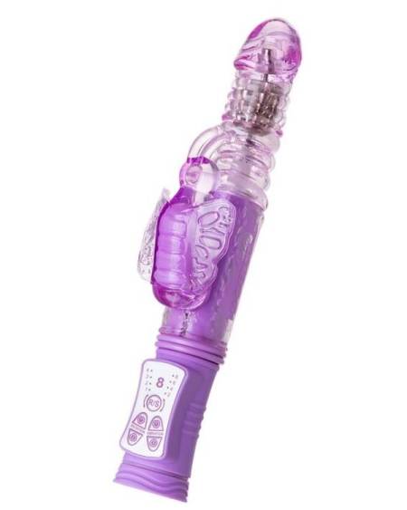 Censan Serk High-Tech İleri Geri Haraketli Klitoral Uyarıcı Vibratör mor, 24,5 cm