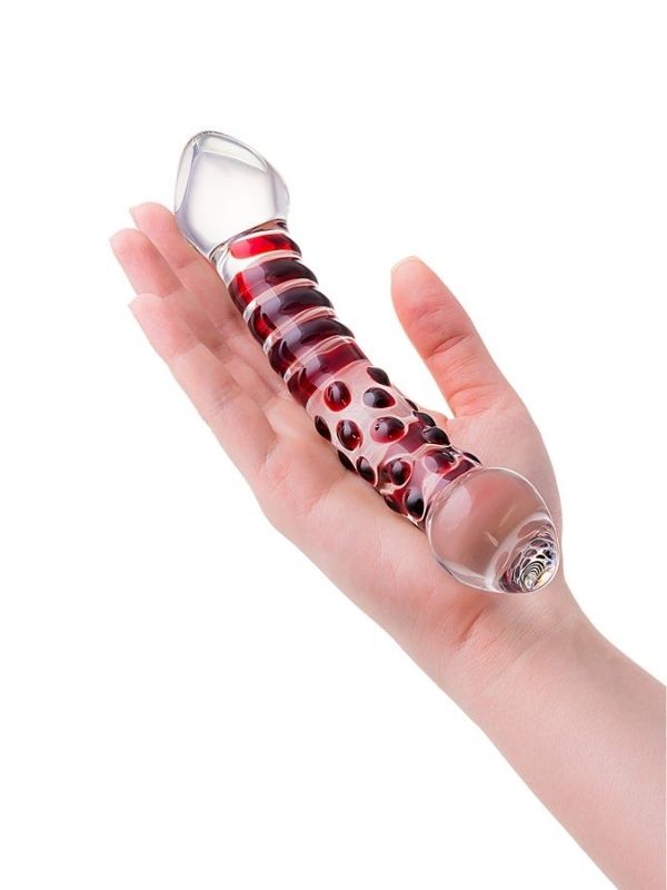 Censan Sexus Çift Taraflı Cam Dildo 21 cm - Görsel 3