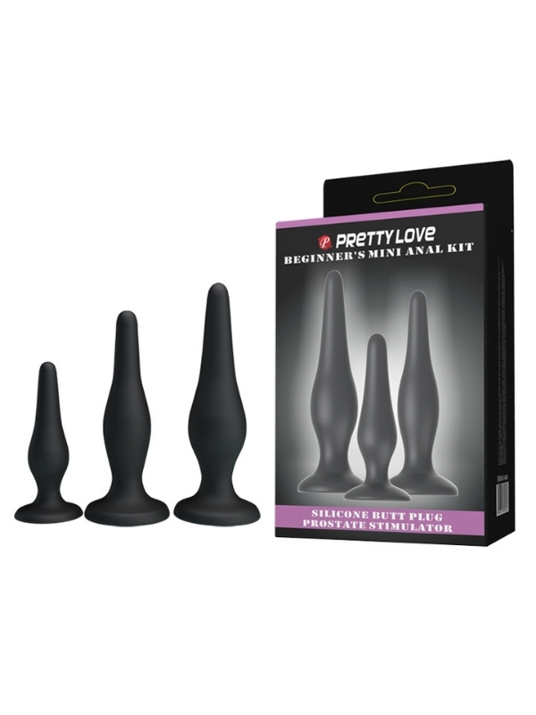 Censan Siyah Silikon Anal Tıkaç Set - Görsel 4