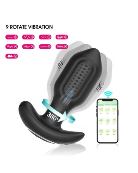 Censan Sledgehammer Swing – Telefon Kontrollü Titreşimli Anal Plug (Siyah)