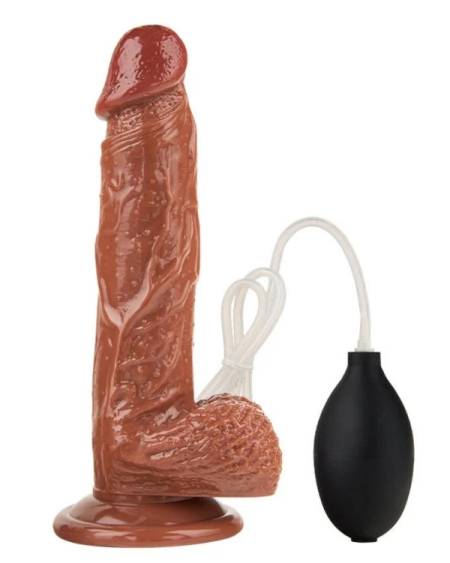 Censan Su Fışkırtma Fonksiyonlu Gerçekçi Vantuzlu Melez Dildo
