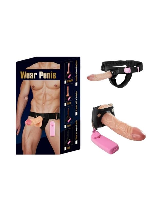 Censan Titreşimli Belden Bağlamalı Realistik Penis Wear - Görsel 4