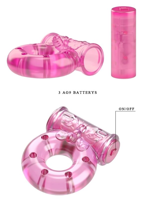 Censan Titreşimli Penis Halkası Pink Lovers - Görsel 5