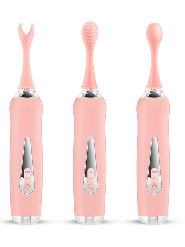 Censan Üç Başlıklı Değiştirilebilir Vibratör Pembe - Görsel 2