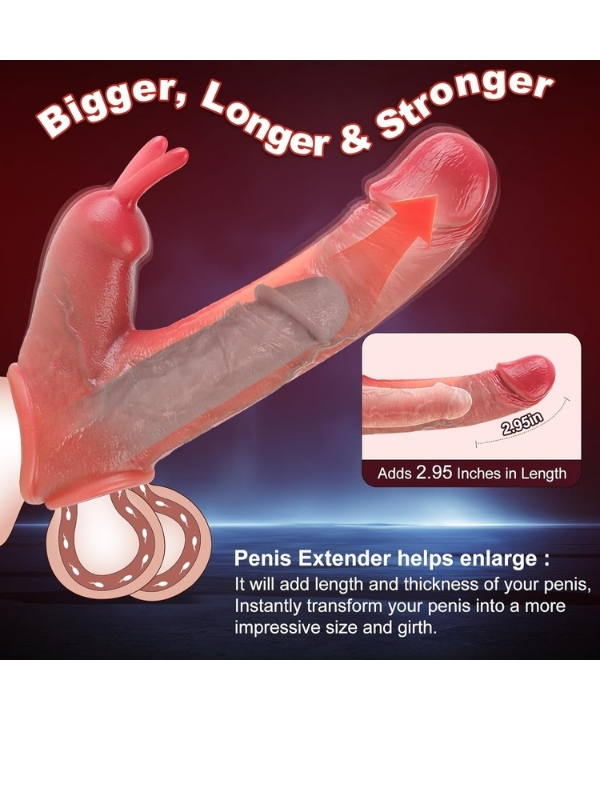 Censan Uzaktan Kumandalı Tavşan Penis Kılıfı - Görsel 3