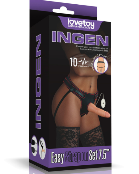 Censan Vibrating Easy Strapon Set 7.5 İnç Belden Bağlamalı