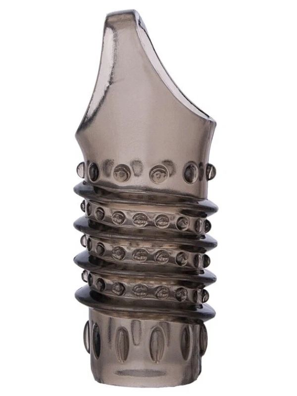 Censan XLover Penis Extender Kılıfı TPE Siyah Şeffaf 7.5 cm - Görsel 2