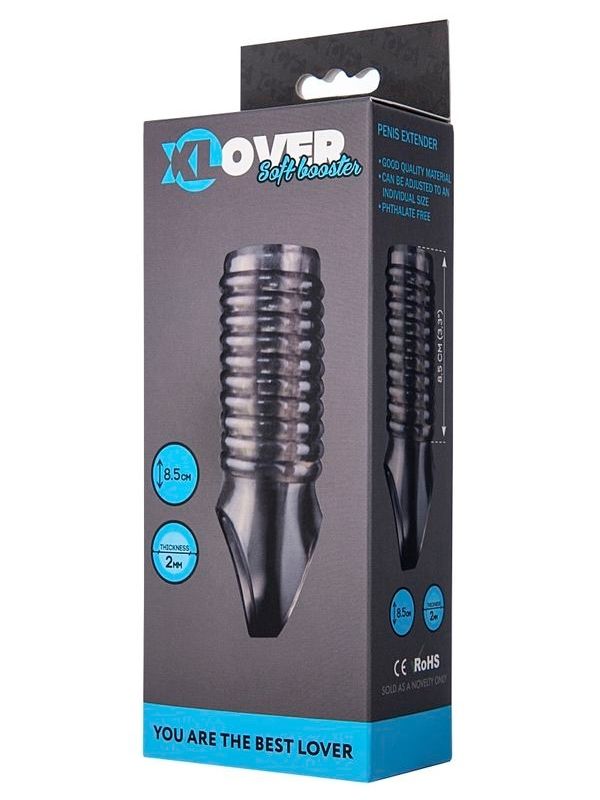 Censan Xlover Penis Kılıfı Boyut Arttırıcı Siyah Şeffaf 11 cm - Görsel 4