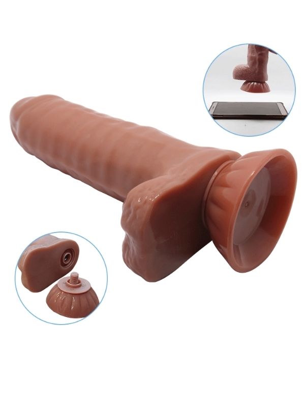 Censan Yeni Nesil Çift Katmanlı 18,5 cm Realistik Dildo - Görsel 4