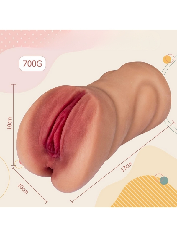 Censan Yeni Nesil Gerçekçi Çift Girişli Anal Vajinal Melez Mastürbatör - Görsel 3