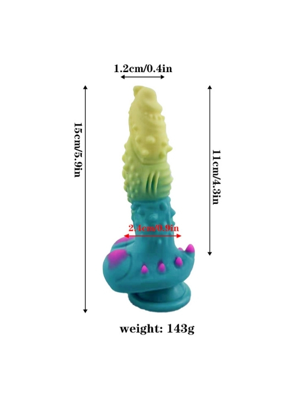 Censan Yeşil Mavi Canavar Dildo Model 2 - Görsel 5