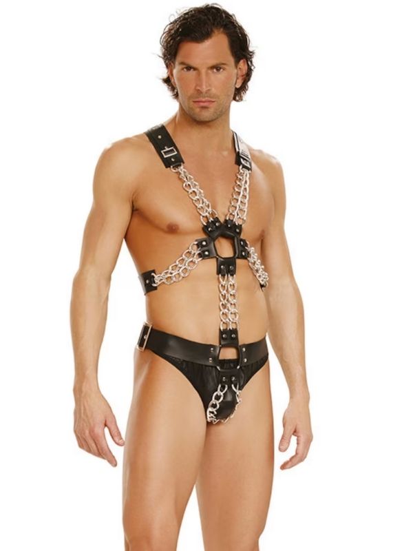 Censan Zincir Detaylı Erkek Harness Model 2