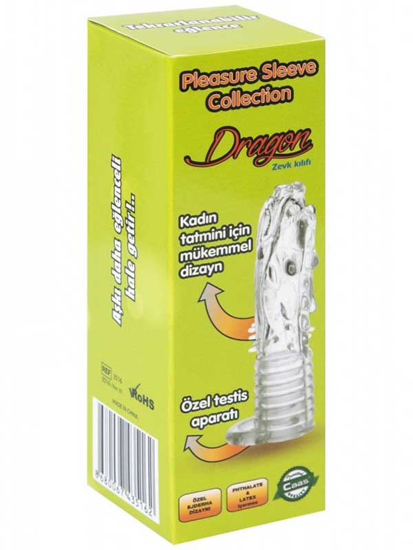 Dragon Testis Aparatlı Tırtıklı Penis Kılıfı - Görsel 2