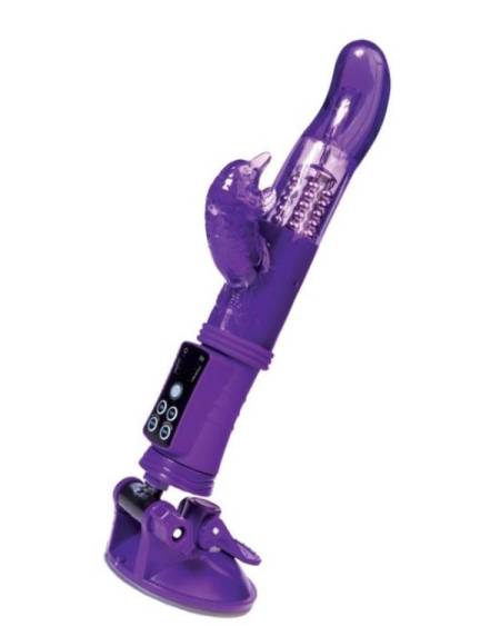 Klitoral Uyarıcı Vibratör TPR Mor 22,5 cm