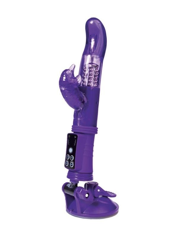 Klitoral Uyarıcı Vibratör TPR Mor 22,5 cm - Görsel 2