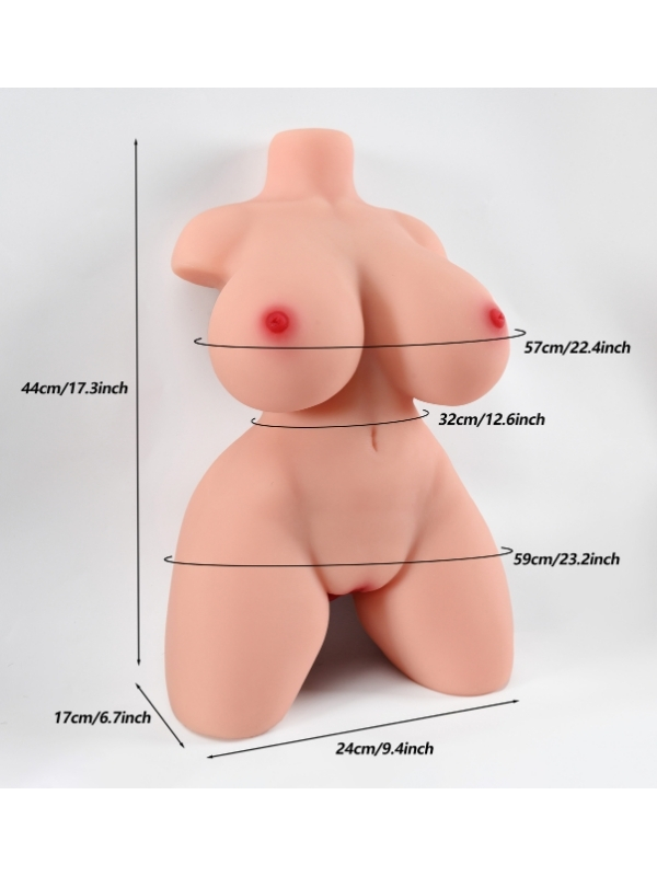 L-Join Gerçekçi 44 Cm Yarım Vücut Vajina Mastürbatör - Görsel 2