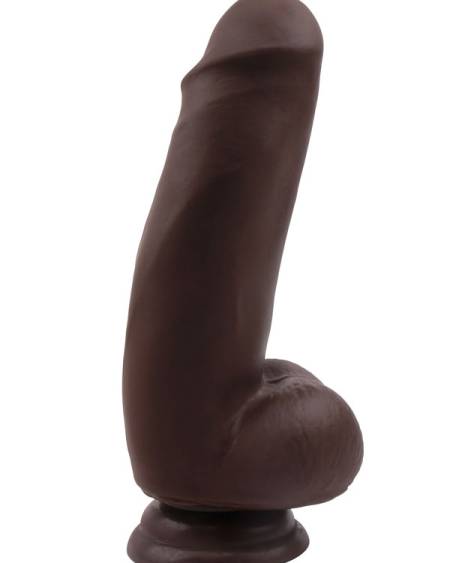 Lecher Kıkırdaklı Gerçekçi Dildo - 18cm Zenci