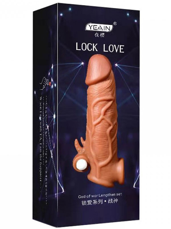 Lock Love 17cm Titreşimli Penis Kılıfı - Görsel 2