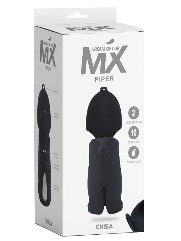 MX Piper Titreşimli Şarjlı Özel Tasarım Mastürbatör - Görsel 2