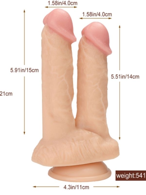 Noctis 21cm Realistik Çiftli Dildo No:61 - Görsel 5