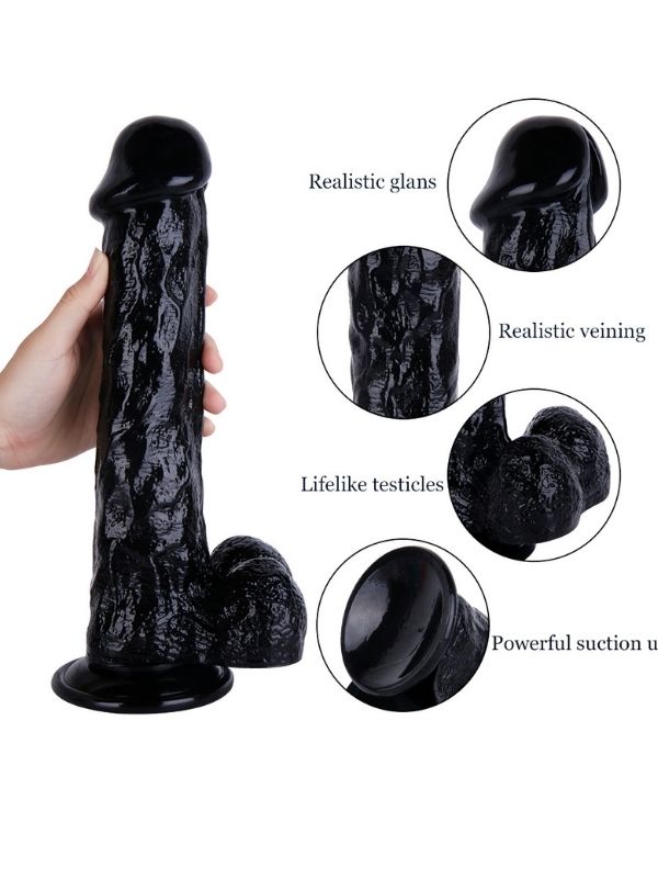 Noctis 30cm Siyah Dildo No:69 - Görsel 5