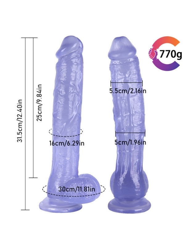 Noctis 31,5cm mavi Realistik Dildo No:169 - Görsel 5