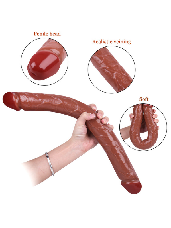 Noctis 46cm Kahverengi Çift Taraflı Dildo No:88 - Görsel 5