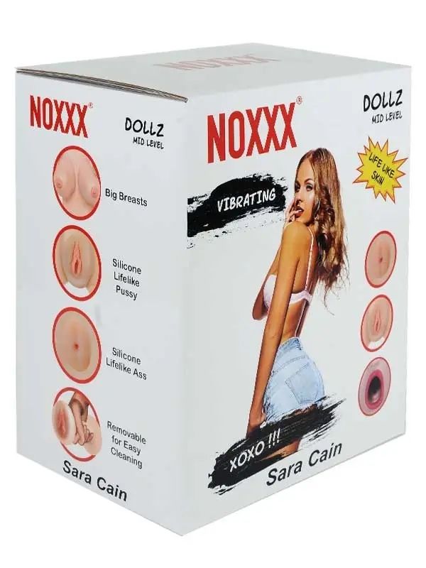 Noxx Sara Cain 3D Yüzlü Reslistik Vajina Anüslü 3 İşlevli Şişme Kadın - Görsel 2