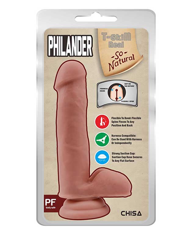 Philander Kıkırdaklı Gerçekçi Dildo - 18cm Ten - Görsel 2