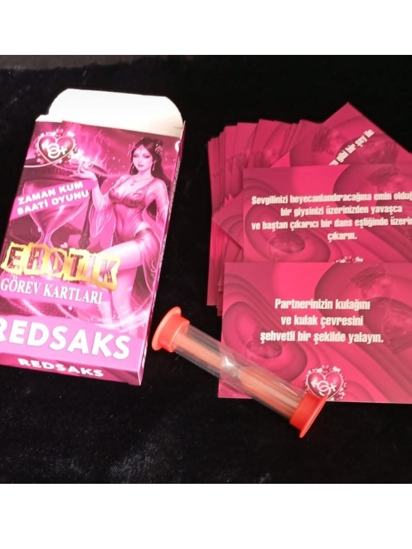 RedSaks Zaman Kum Saati Çiftler Oyunu – 1 Dakikalık Tutku ve Eğlence Görev Kartlarıyla Romantik Oyun Seti - Görsel 4