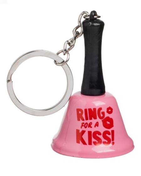 Ring for a Kiss Pembe Çan Anahtarlık