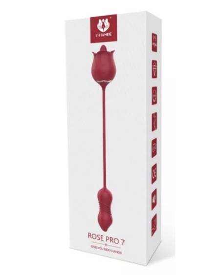 S-Hande Rose Pro 7 İleri Geri Hareket ve Dil vibratör