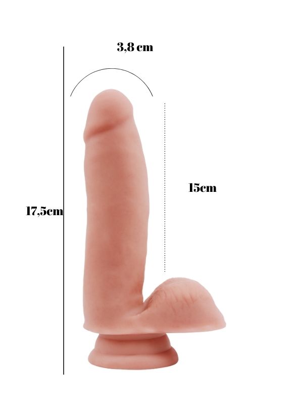 Sex Lure 17,5cm Kıkırdaklı Gerçekçi Dildo - Görsel 5