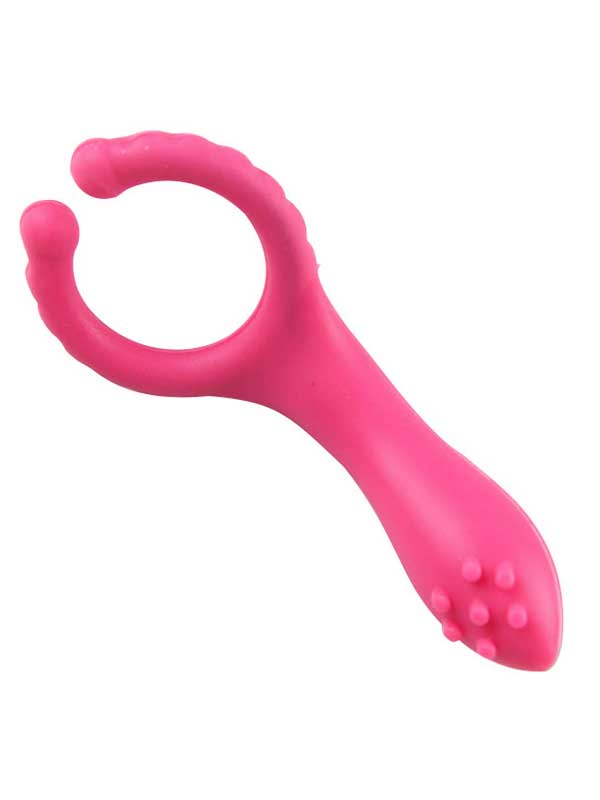 Testis Uyarıcılı Titreşimli Penis Halkası Pembe - Görsel 2