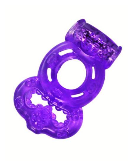 Titreşimli Mor Desenli Penis Halkası
