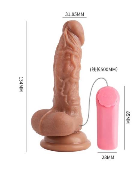 Censan 13.4 Cm Kablolu Kumandalı Dildo Vibratör