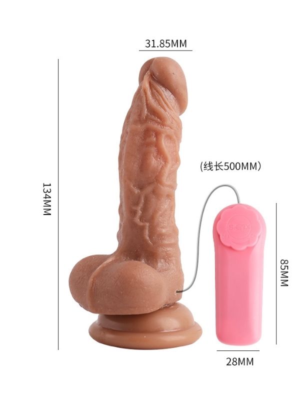 Censan 13.4 Cm Kablolu Kumandalı Dildo Vibratör