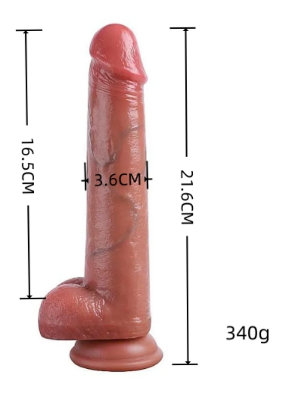 Censan Gerçekçi Tasarımlı Vakum Tabanlı Silikon Dildo 21,6 cm - Görsel 2
