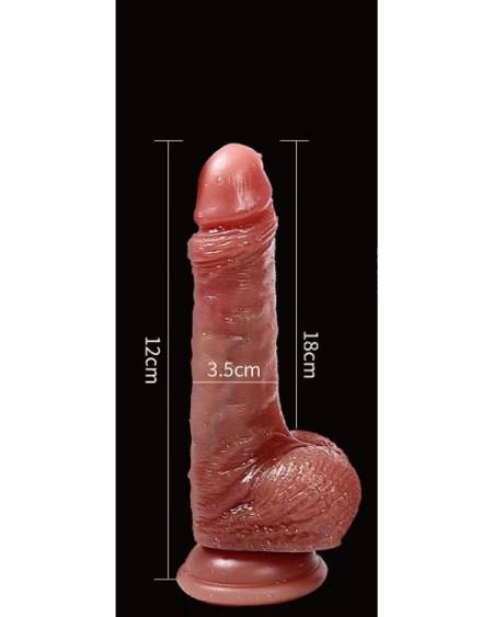 Censan Gerçekçi Tasarımlı Vakum Tabanlı Silikon Masaj Cihazı 18 cm