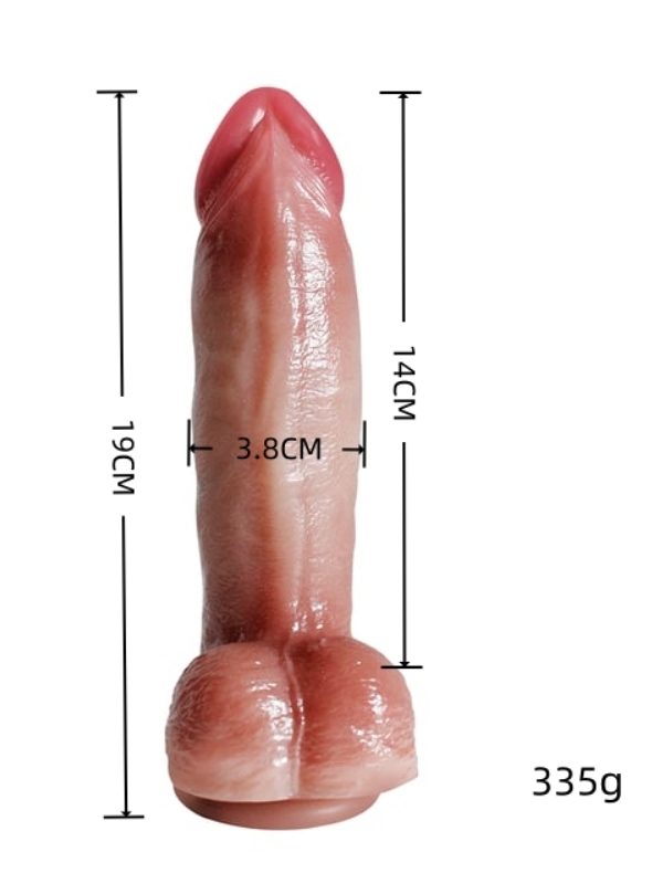 Censan Gerçekçi Tasarımlı Vakum Tabanlı Silikon Masaj Cihazı 19 cm - Görsel 2